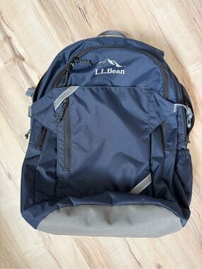 L.L. Bean Navy and Gray Men's Backpack